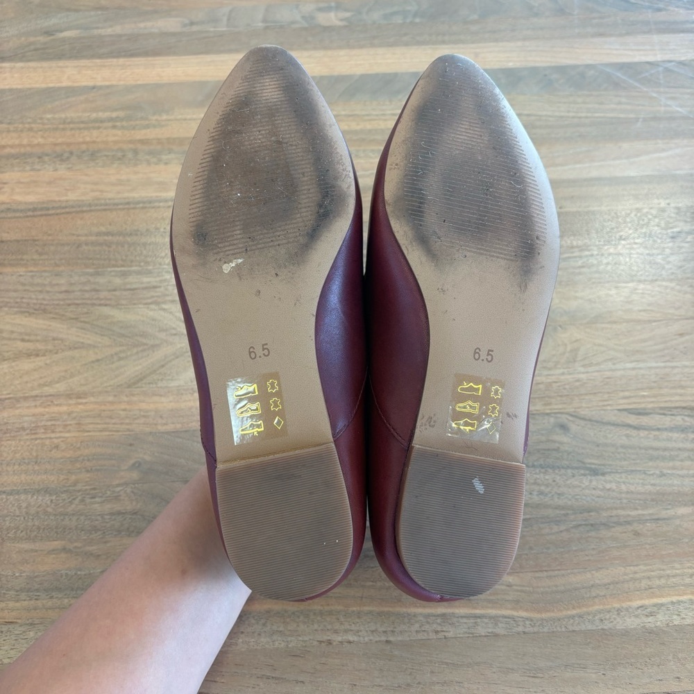 Madewell The Frances Skimmer in Leather, Size 6.5 - Picture 12 of 14